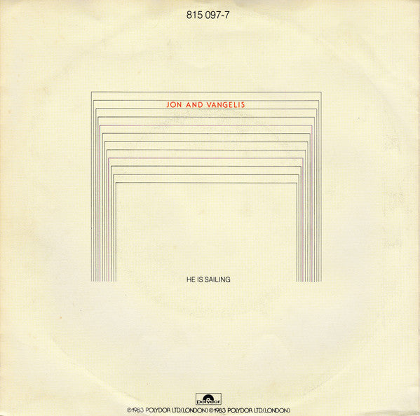 Jon & Vangelis : He Is Sailing (7", EP)