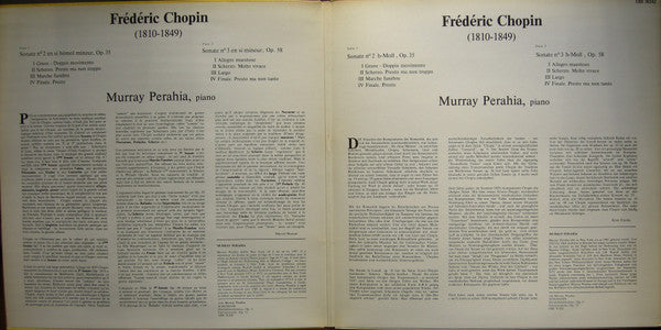 Frédéric Chopin - Murray Perahia : Sonates N° 2 & 3 (LP, Gat)