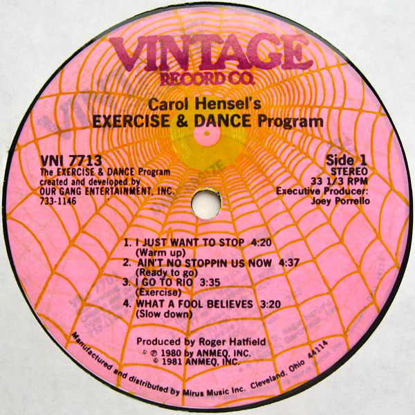 Carol Hensel : Carol Hensel's Exercise & Dance Program (LP, Album, RE)