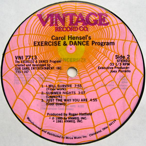 Carol Hensel : Carol Hensel's Exercise & Dance Program (LP, Album, RE)
