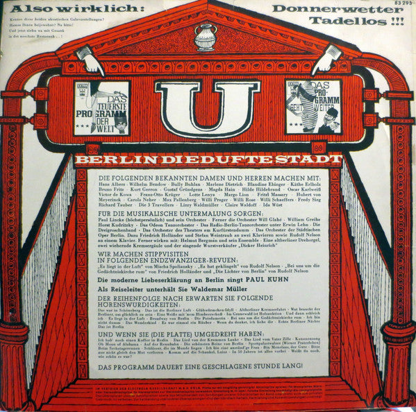 Various : Berlin Die Dufte Stadt (LP, Comp)