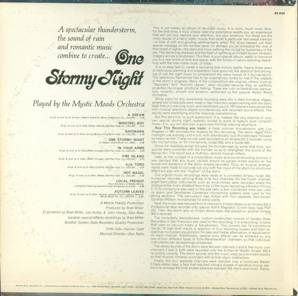 The Mystic Moods Orchestra : One Stormy Night (LP, Album, RE)