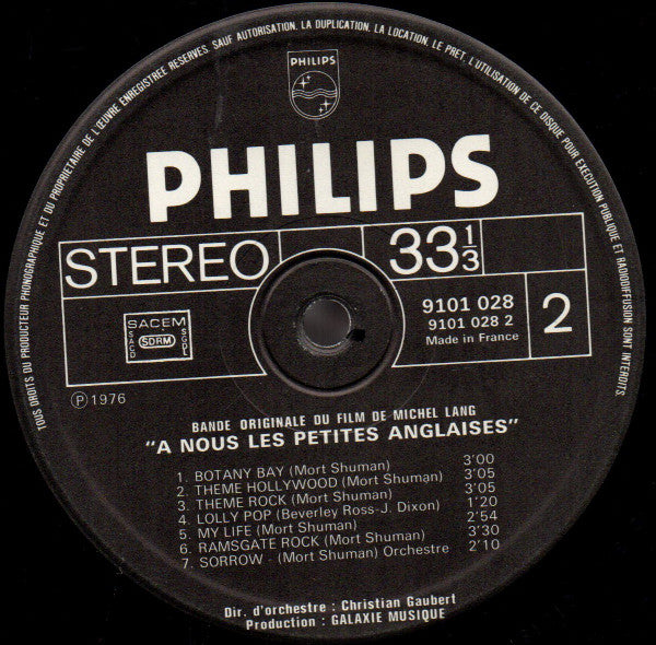 Mort Shuman : À Nous Les Petites Anglaises ! (LP, Album, C.I)