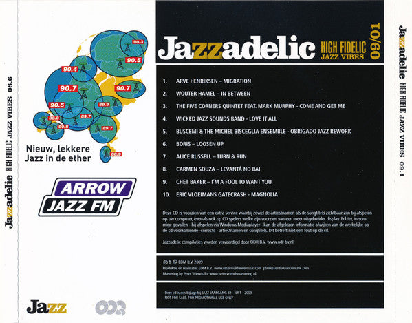 Various : Jazzadelic 09.1 High-Fidelic Jazz Vibes  (CD, Comp, Promo)