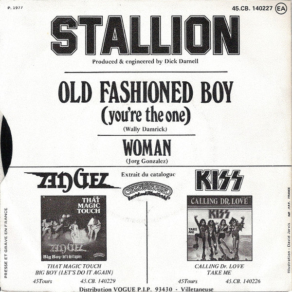 Stallion (2) : Old Fashioned Boy (You're The One) (7", Single)