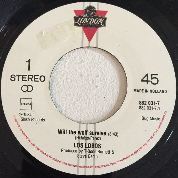 Los Lobos : Don't Worry Baby / Will The Wolf Survive (7", Single)