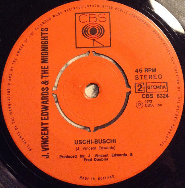 J. Vincent Edwards : Back In Majorca Again / Uschi-Buschi (7")