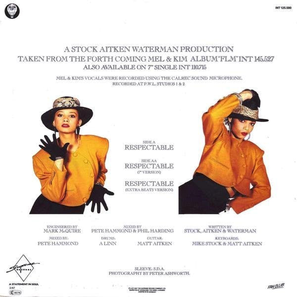 Mel & Kim : Respectable (12", Maxi)