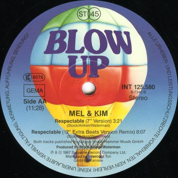 Mel & Kim : Respectable (12", Maxi)