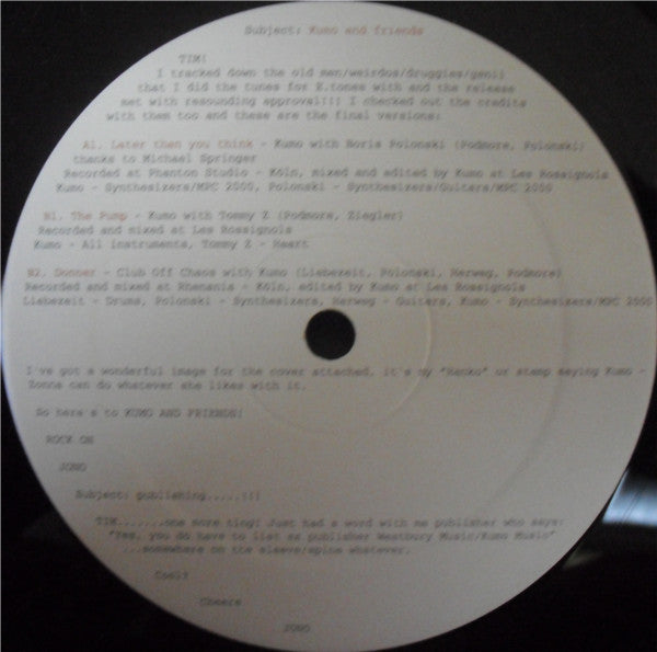 Kumo : Kumo And Friends (12")