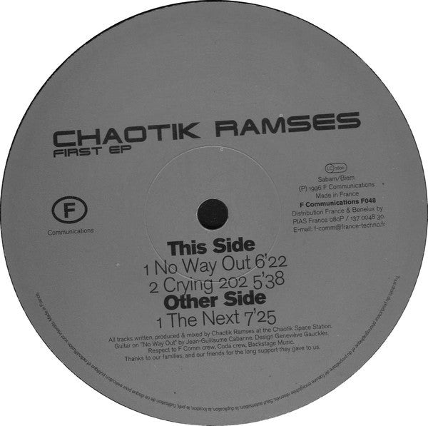 Chaotik Ramses : First EP (12", EP)