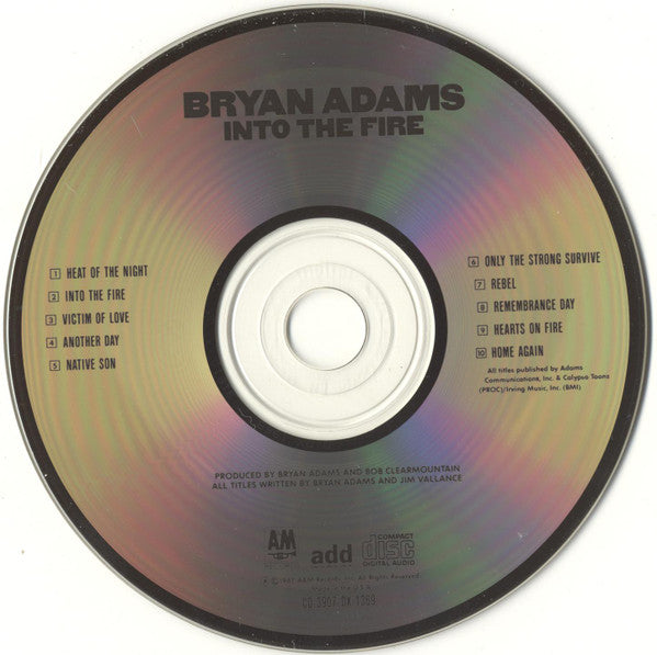 Bryan Adams : Into The Fire (CD, Album)