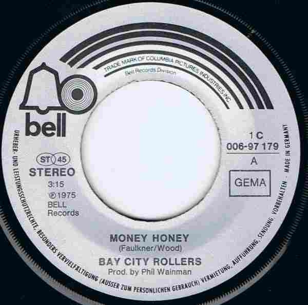 Bay City Rollers : Money Honey (7", Single, EMI)