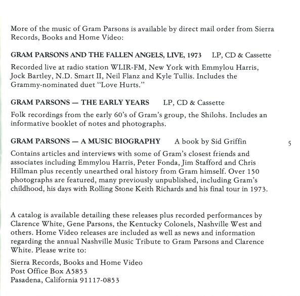 Gram Parsons : GP / Grievous Angel (CD, Comp, RP)