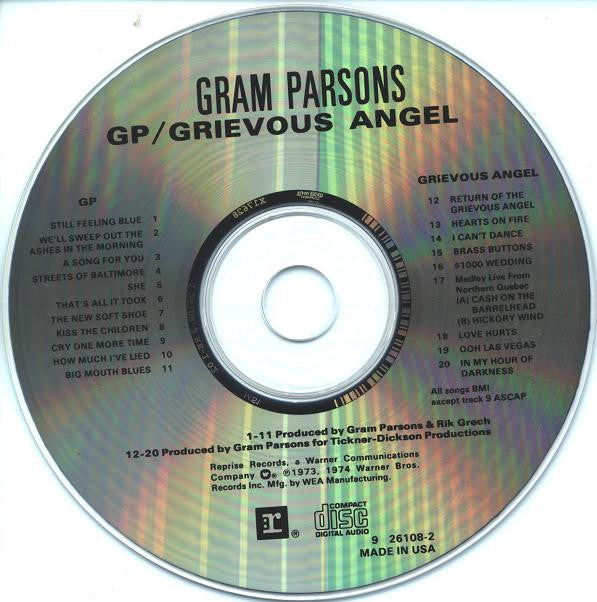 Gram Parsons : GP / Grievous Angel (CD, Comp, RP)