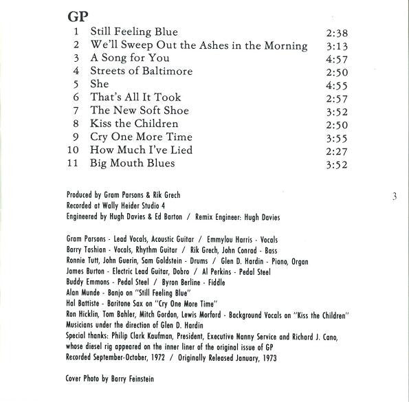 Gram Parsons : GP / Grievous Angel (CD, Comp, RP)