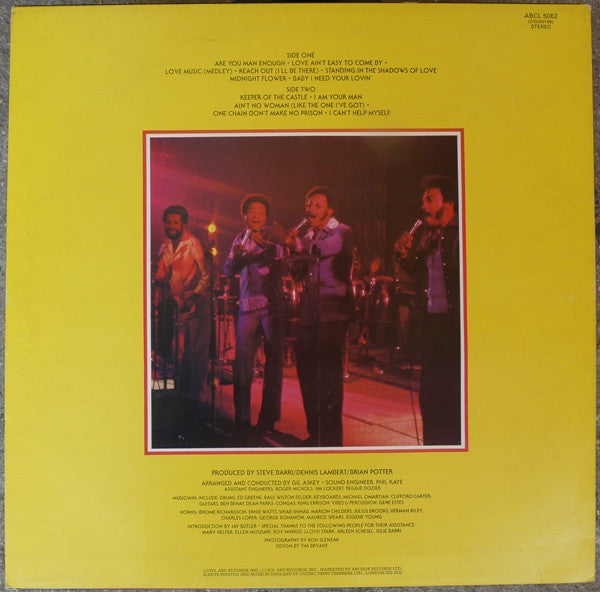 Four Tops : Live & In Concert (LP, Bla)
