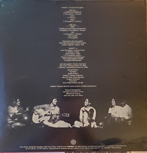 Shakti (2) With John McLaughlin : A Handful Of Beauty (LP, Album, Ter)