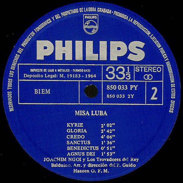 Los Fronterizos Coro: Cantoría De La Basílica Del Socorro Dirección: Padre Jesús Gabriel Segade Dirección: Ariel Ramirez : Misa Criolla / Misa Luba (LP, Album, RE)