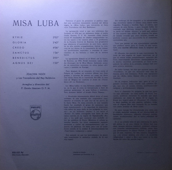 Los Fronterizos Coro: Cantoría De La Basílica Del Socorro Dirección: Padre Jesús Gabriel Segade Dirección: Ariel Ramirez : Misa Criolla / Misa Luba (LP, Album, RE)