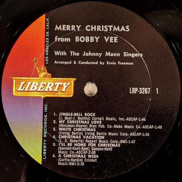 Bobby Vee : Merry Christmas From Bobby Vee (LP, Album, Mono)