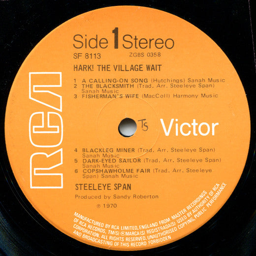 Steeleye Span : Hark! The Village Wait (LP, Album)