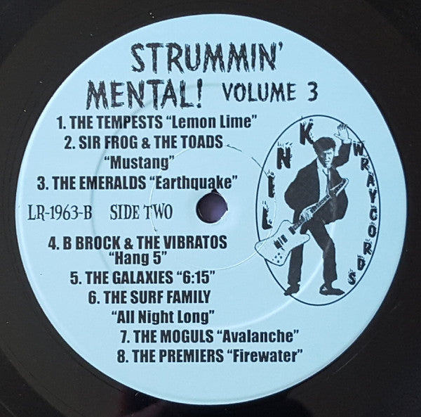 Various : Strummin' Mental! Volume Three - Real Gone Instrumental R&R & Surf: 1958-1966 (LP, Comp)
