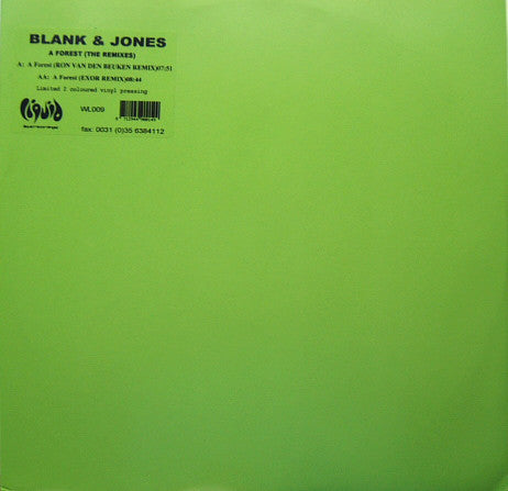 Blank & Jones : A Forest (The Remixes) (12", Ltd, TP, Whi)