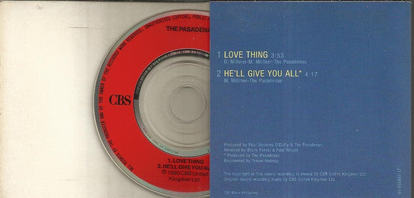 The Pasadenas : Love Thing (CD, Mini, Single)