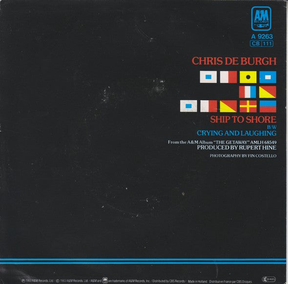 Chris De Burgh : Ship To Shore (7", Single)