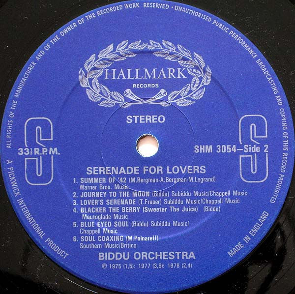 Biddu Orchestra : Serenade For Lovers (LP, Comp)