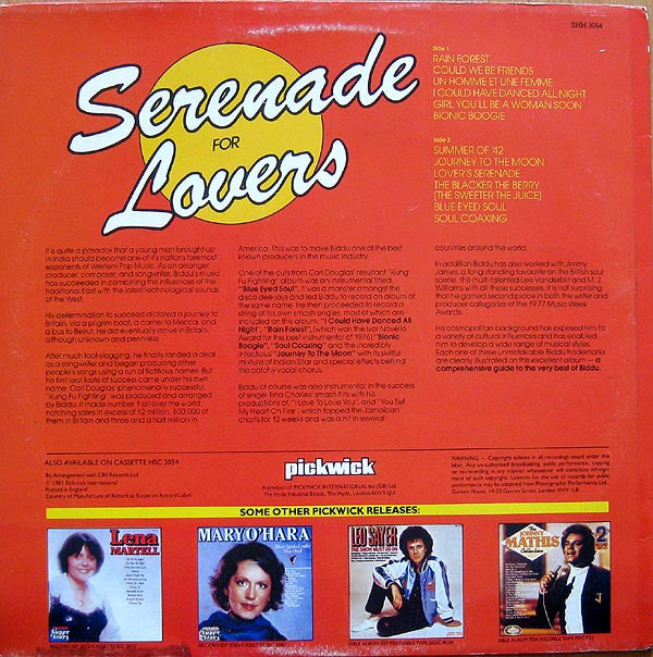 Biddu Orchestra : Serenade For Lovers (LP, Comp)