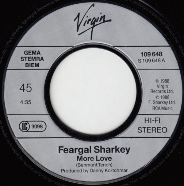 Feargal Sharkey : More Love (7", Single)