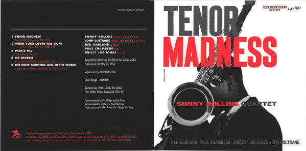Sonny Rollins Quartet : Tenor Madness (CD, Album, RE, RM, RP)