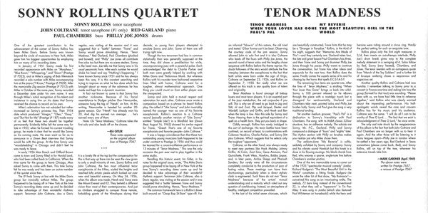 Sonny Rollins Quartet : Tenor Madness (CD, Album, RE, RM, RP)