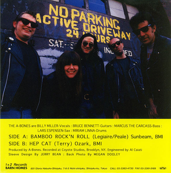The A-Bones : Play Bamboo Rock N' Roll! (7", Single, Red)