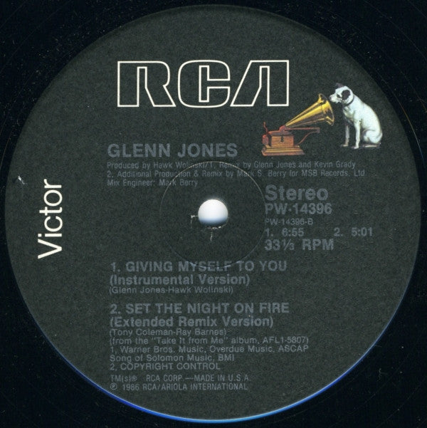 Glenn Jones : Giving Myself To You (12")