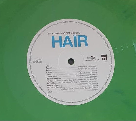 Various : Hair - The American Tribal Love-Rock Musical (The Original Broadway Cast Recording) (LP, Gre + LP, Ora + Album, Ltd, Num, 180)