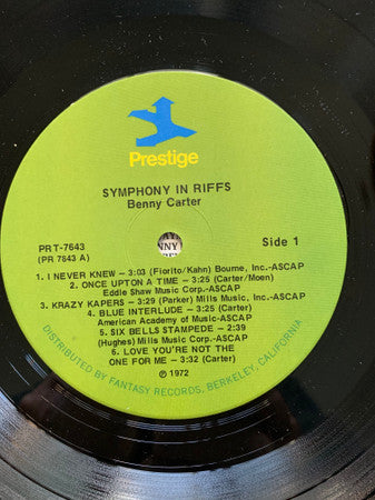 Benny Carter : 1933 (LP, Comp, RM)