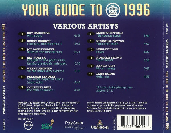 Various : Your Guide To The North Sea Jazz Festival 1996 (CD, Comp, Promo)