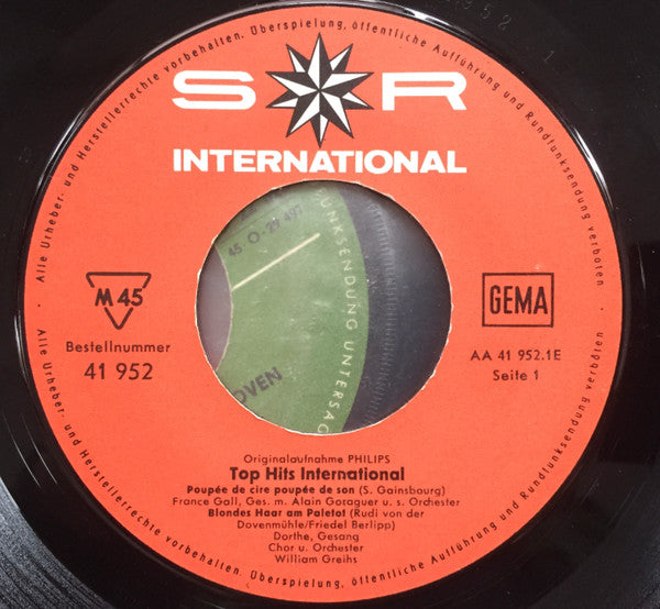 Various : Top Hits International (7", EP, Comp, Mono)