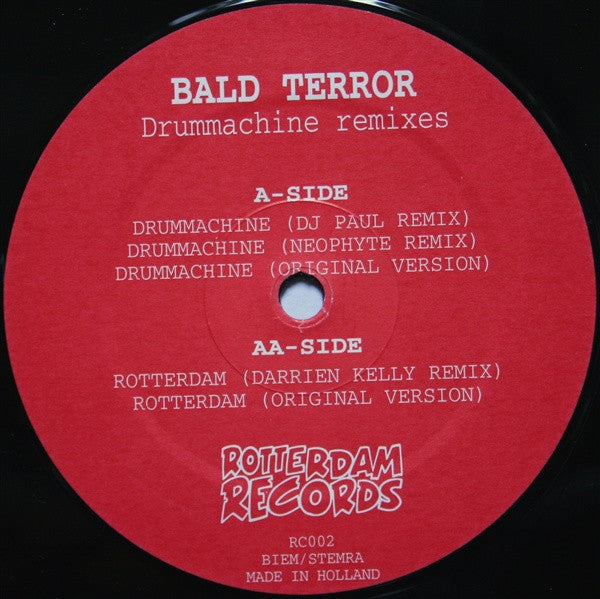 Bald Terror : Drummachine Remixes (12")
