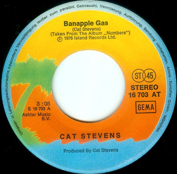 Cat Stevens : Banapple Gas (7", Single)