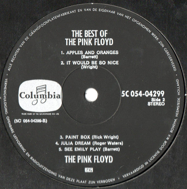 Pink Floyd : The Best Of The Pink Floyd (LP, Comp, Bla)