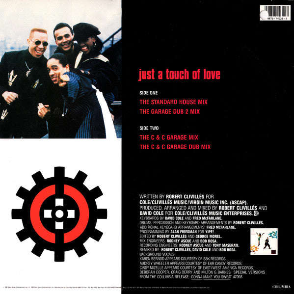 C + C Music Factory : Just A Touch Of Love (12")