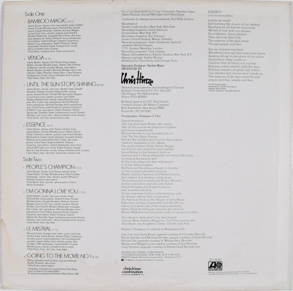 The Chris Hinze Combination : Bamboo Magic (LP, Album, PR)