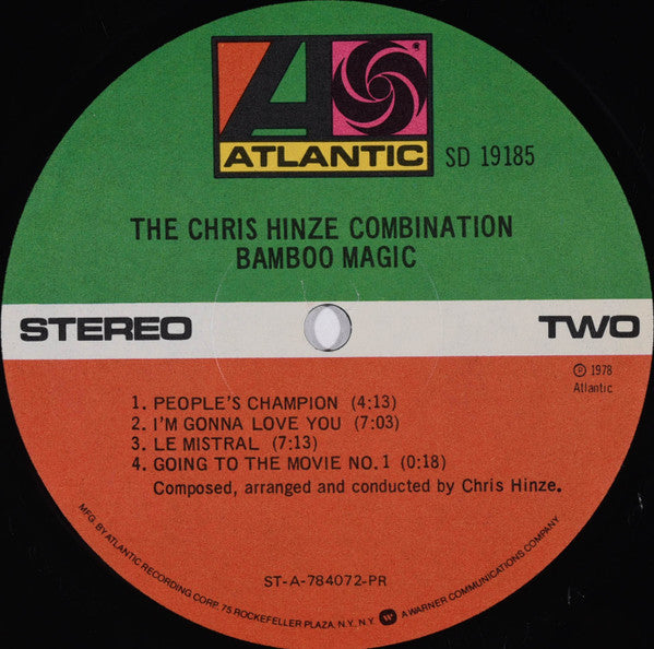 The Chris Hinze Combination : Bamboo Magic (LP, Album, PR)