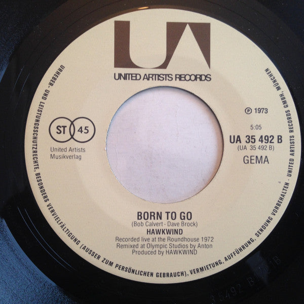 Hawkwind : Lord Of Light / Born To Go (7", Single, M/Print)