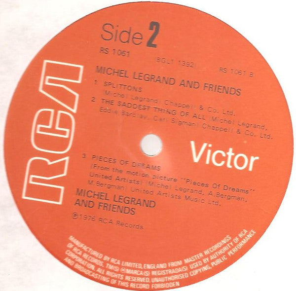 Michel Legrand : Michel Legrand And Friends (LP, Album)