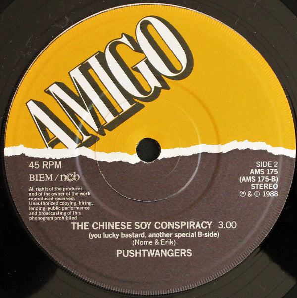 Pushtwangers : The Man You Love To Hate (7", Single)